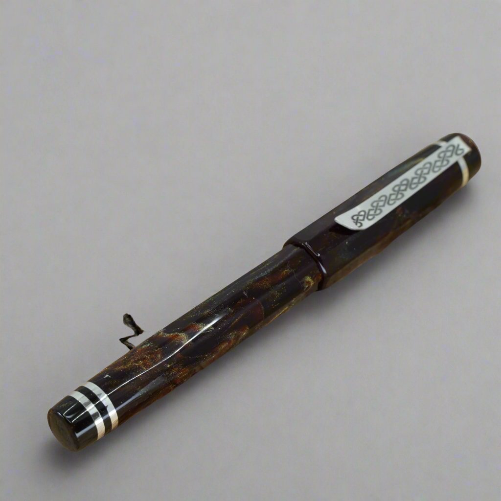 Fire Agate Nonagon Pens