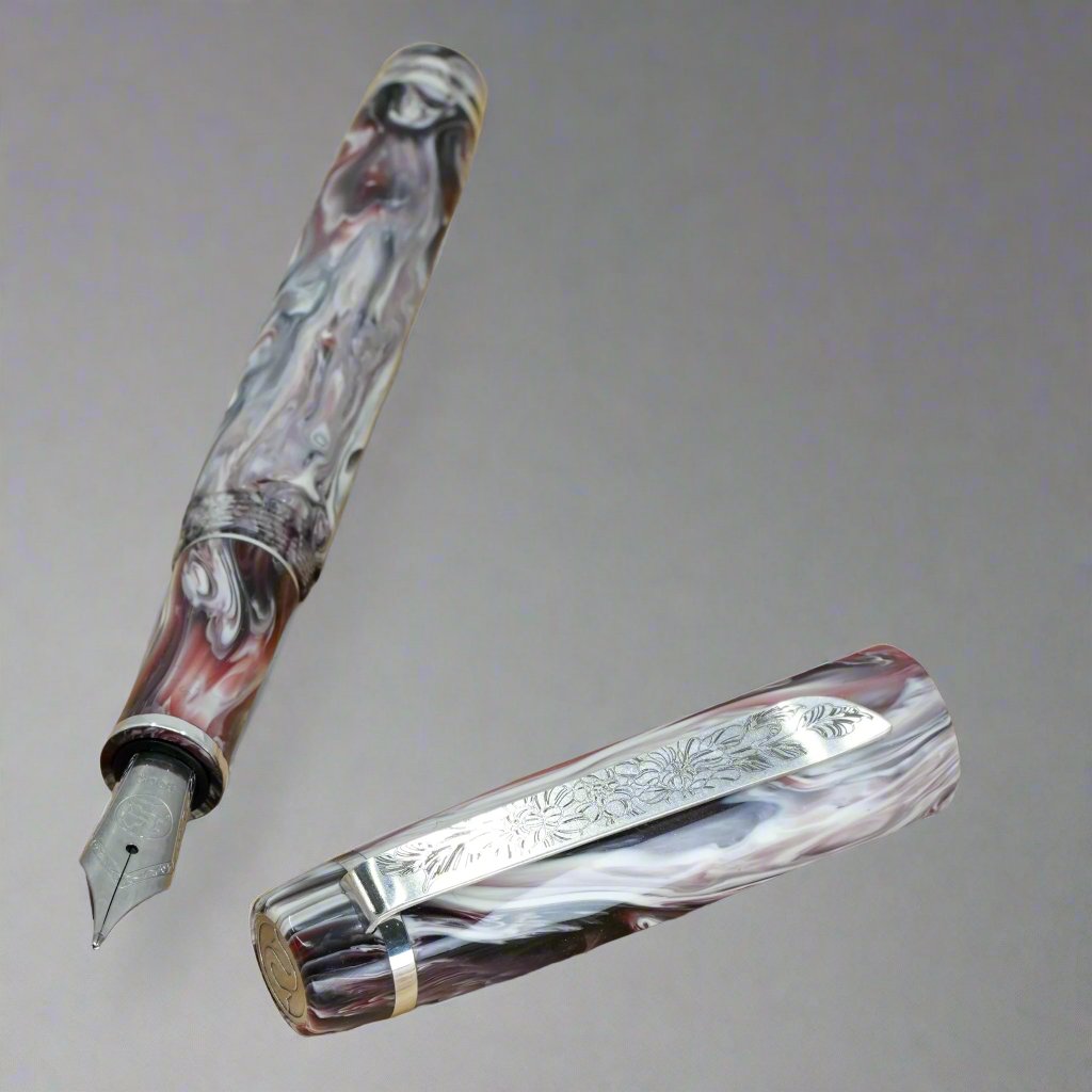 Black Cherry Koi Nonagon Pens